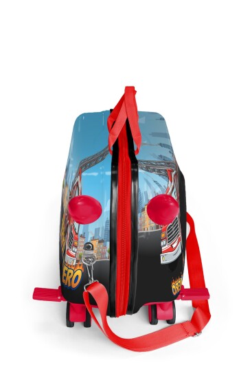 Coral High Kids İtfaiye Desenli Otur-Çek Çocuk Valizi 16373 - 4