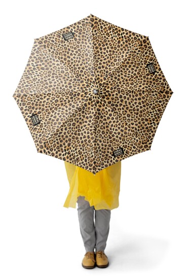 Coral High Kids Kahverengi Leopar Desenli Çocuk Şemsiyesi 12670 