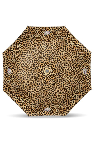 Coral High Kids Kahverengi Leopar Desenli Çocuk Şemsiyesi 12670 - 2