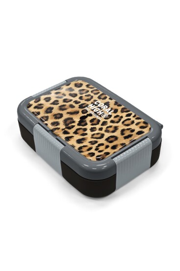 Coral High Kids Kahverengi Leopar Desenli Paslanmaz Çelik Beslenme Kabı 39188 - 2
