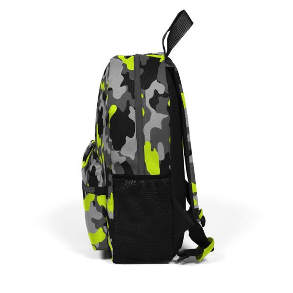 Minik Yuva Sırt Çantası Siyah Gri Kamuflaj Desenli İki Bölmeli 23355 - 6
