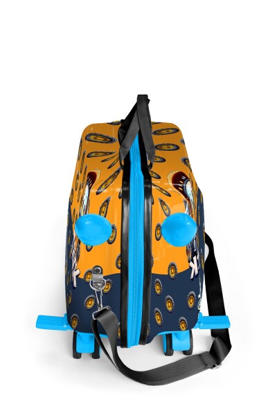 Coral High Kids Kamyon Desenli Otur-Çek Çocuk Valizi 16371 - 4