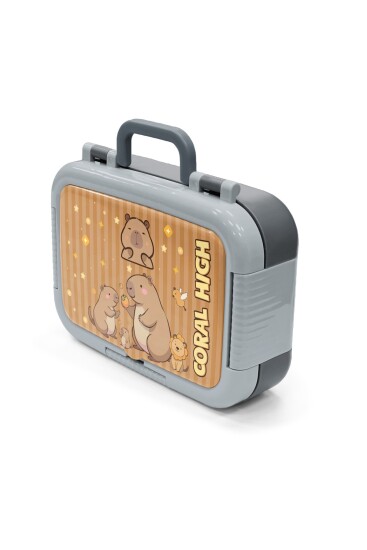 Coral High Kids Kapibara Desenli Paslanmaz Çelik Beslenme Kabı 39289 - 4