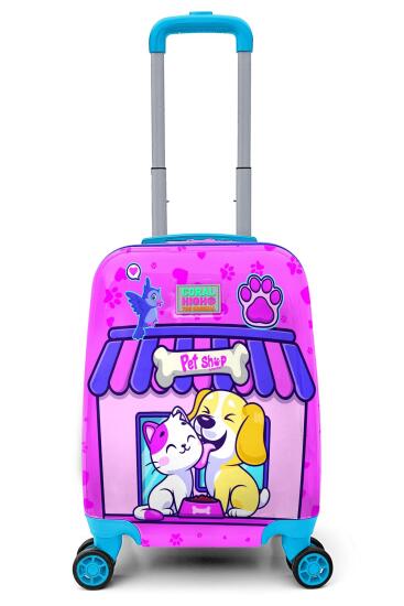Coral High Kids Kedi Köpek Desenli Çocuk Valizi 16776 - Coral High