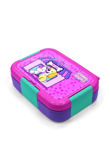Coral High Kids Kedi Köpek Desenli Desenli Paslanmaz Çelik Beslenme Kabı 39330 - 2