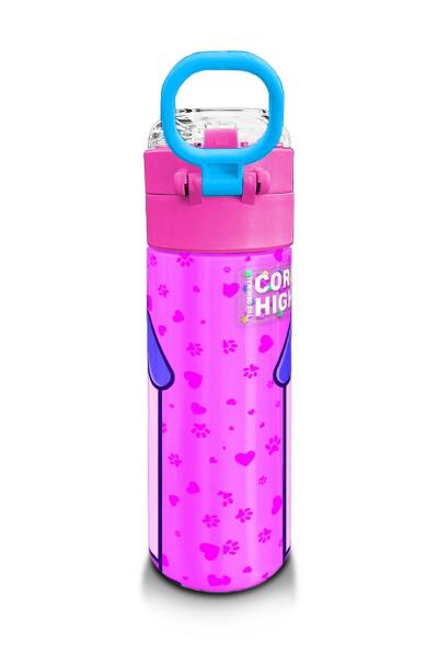 Coral High Kids Kedi Köpek Desenli Pipetli ve Direkt İçim Çelik Termos 500 ml 31810 - 3