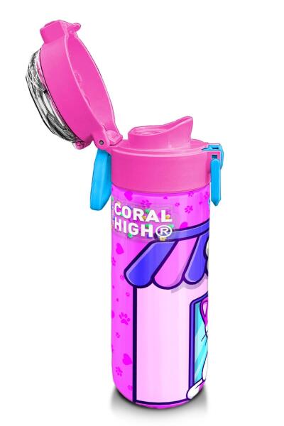 Coral High Kids Kedi Köpek Desenli Pipetli ve Direkt İçim Çelik Termos 500 ml 31810 - 6