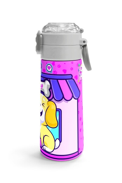 Coral High Kids Kedi Köpek Desenli Pipetli ve Direkt İçim Çelik Termos 500 ml 31810 - 3