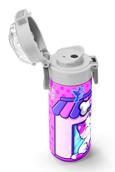 Coral High Kids Kedi Köpek Desenli Pipetli ve Direkt İçim Çelik Termos 500 ml 31810 - 6