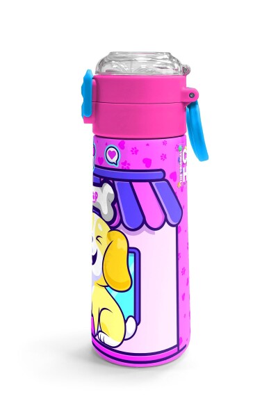 Coral High Kids Kedi Köpek Desenli Pipetli ve Direkt İçim Çelik Termos 500 ml 31810 - 3