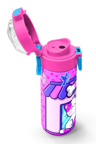 Coral High Kids Kedi Köpek Desenli Pipetli ve Direkt İçim Çelik Termos 500 ml 31810 - 6