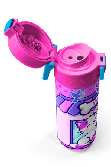 Coral High Kids Kedi Köpek Desenli Pipetli ve Direkt İçim Çelik Termos 500 ml 31810 - 3