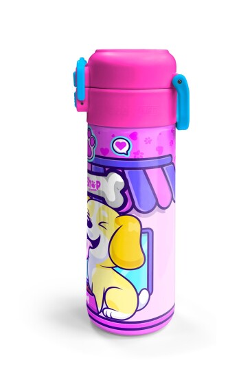 Coral High Kids Kedi Köpek Desenli Pipetli ve Direkt İçim Çelik Termos 500 ml 31810 - 6