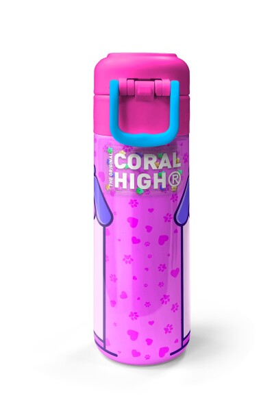 Coral High Kids Kedi Köpek Desenli Pipetli ve Direkt İçim Çelik Termos 500 ml 31810 - 7