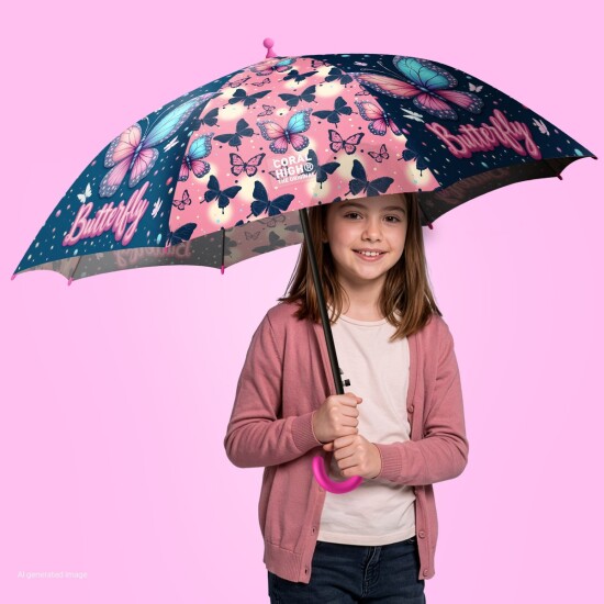 Coral High Kids Kelebek Desenli Çocuk Şemsiyesi 36114 - 4