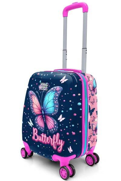 Coral High Kids Kelebek Desenli Çocuk Valizi 16695 - 2