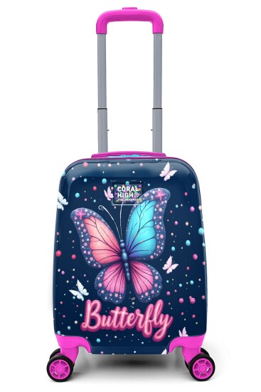 Coral High Kids Kelebek Desenli Çocuk Valizi 16695 - 1
