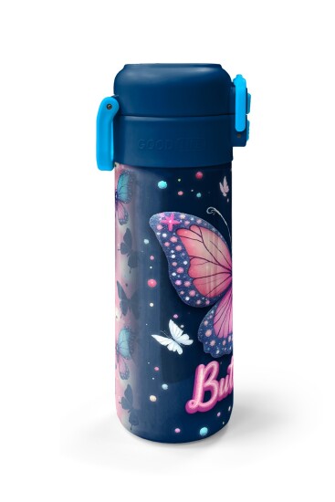 Coral High Kids Kelebek Desenli Pipetli ve Direkt İçim Çelik Termos 500 ml 38131 - 5
