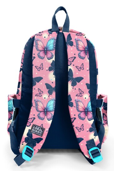 Coral High Kids Kelebek Desenli Üç Bölmeli Okul Sırt Çantası 33249 - 2