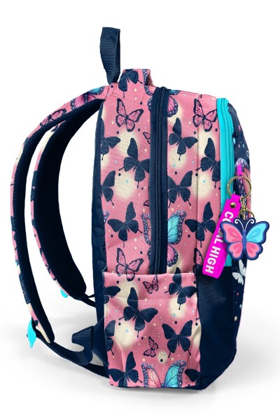 Coral High Kids Kelebek Desenli Üç Bölmeli Okul Sırt Çantası 33249 - 5