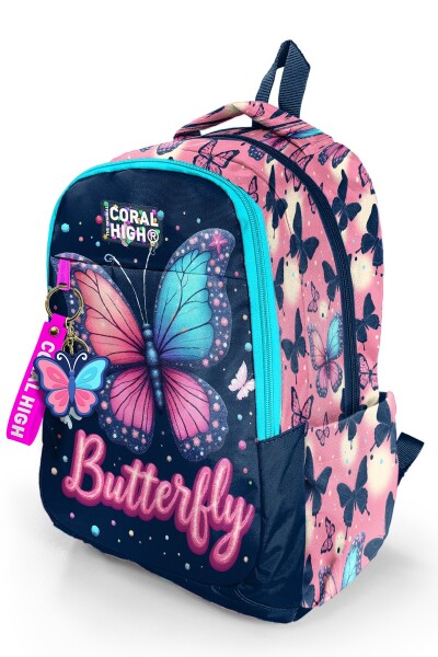 Coral High Kids Kelebek Desenli Üç Bölmeli Okul Sırt Çantası 33249 - 7