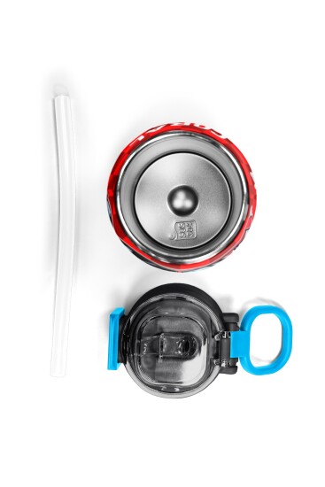 Coral High Kids Kırmızı Araba Desenli Pipetli ve Direkt İçim Çelik Termos 500 ml 38139 - 7