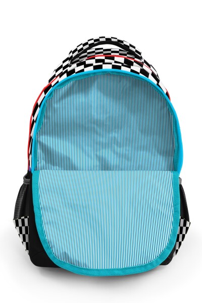 Coral High Kids Kırmızı Araba Desenli Üç Bölmeli Okul Sırt Çantası 33257 - 6