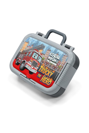 Coral High Kids Kırmızı İtfaiye Desenli Paslanmaz Çelik Beslenme Kabı 39163 - 1