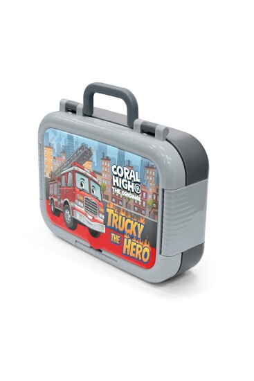 Coral High Kids Kırmızı İtfaiye Desenli Paslanmaz Çelik Beslenme Kabı 39163 - 4
