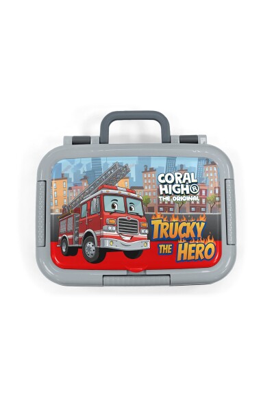 Coral High Kids Kırmızı İtfaiye Desenli Paslanmaz Çelik Beslenme Kabı 39163 - 5