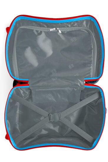 Coral High Kids Kırmızı Lacivert Astronot Desenli Otur-Çek Çocuk Valizi 16364 - 7