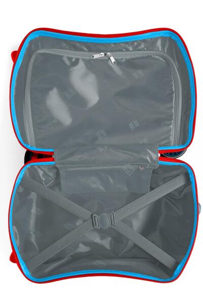 Coral High Kids Kırmızı Lacivert Astronot Desenli Otur-Çek Çocuk Valizi 16364 - 7