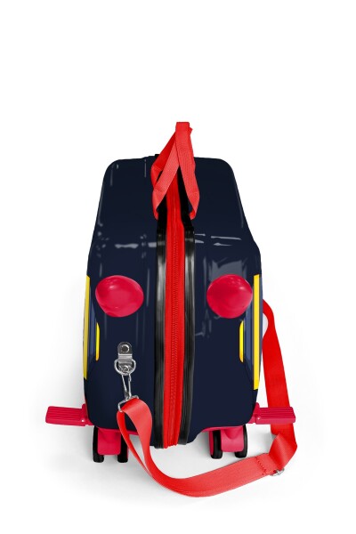 Coral High Kids Kırmızı Lacivert Tren Desenli Otur-Çek Çocuk Valizi 16366 - 3