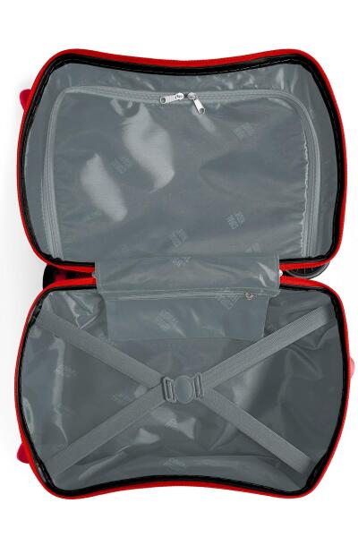 Coral High Kids Kırmızı Lacivert Tren Desenli Otur-Çek Çocuk Valizi 16366 - 5