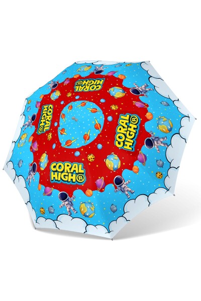 Coral High Kids Kırmızı Mavi Astronot Uzay Desenli Çocuk Şemsiyesi 36113 - 3