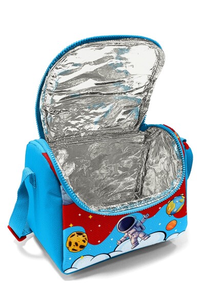 Coral High Kids Kırmızı Mavi Astronot Uzay Desenli Thermo Beslenme Çantası 37145 - 4