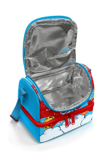 Coral High Kids Kırmızı Mavi Astronot Uzay Desenli Thermo İki Katlı Beslenme Çantası 37209 - 3