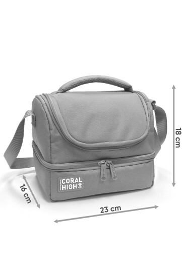 Coral High Kids Kırmızı Mavi Astronot Uzay Desenli Thermo İki Katlı Beslenme Çantası 37209 - 5
