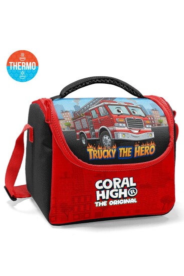 Coral High Kids Kırmızı Mavi İtfaiye Desenli Thermo Beslenme Çantası 37163 