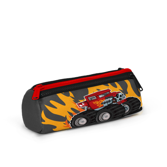 Coral High Kids Koyu Gri Siyah Monster Truck Üç Bölmeli Kalem Çantası 22027 - 3