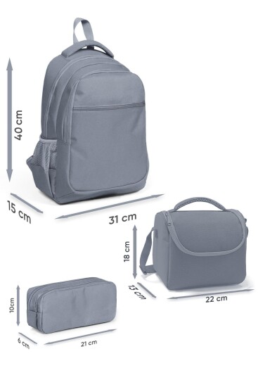 Coral High Kids Kırmızı Yeşil Karpuz Desenli 3’lü Okul Çanta Seti SET0114428 - 2