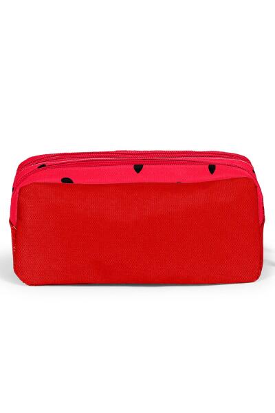 Coral High Kids Kırmızı Yeşil Karpuz Desenli İki Bölmeli Kalem Çantası 12119 - 3