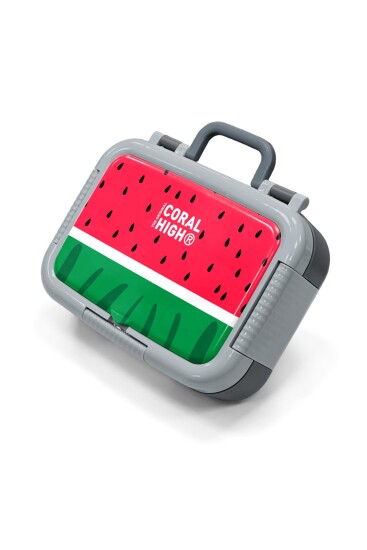 Coral High Kids Kırmızı Yeşil Karpuz Desenli Paslanmaz Çelik Beslenme Kabı 39317 - 1