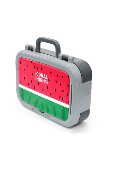Coral High Kids Kırmızı Yeşil Karpuz Desenli Paslanmaz Çelik Beslenme Kabı 39317 - 4
