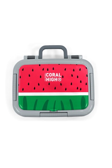 Coral High Kids Kırmızı Yeşil Karpuz Desenli Paslanmaz Çelik Beslenme Kabı 39317 - 5