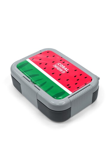 Coral High Kids Kırmızı Yeşil Karpuz Desenli Paslanmaz Çelik Beslenme Kabı 39317 - 2