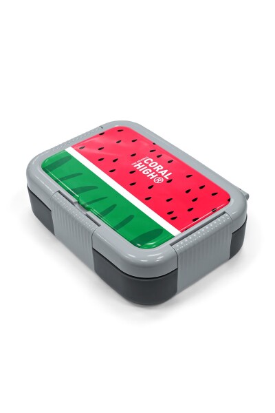 Coral High Kids Kırmızı Yeşil Karpuz Desenli Paslanmaz Çelik Beslenme Kabı 39317 - 2