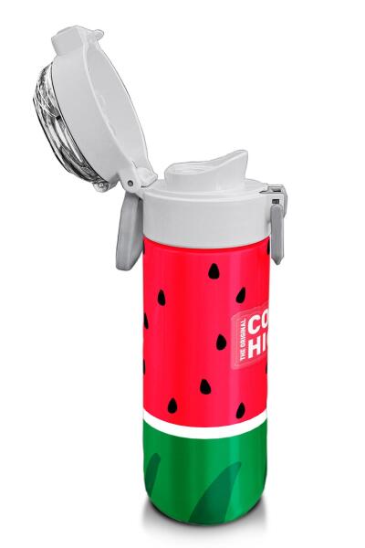 Coral High Kids Kırmızı Yeşil Karpuz Desenli Pipetli ve Direkt İçim Çelik Termos 500 ml 31866 - 6