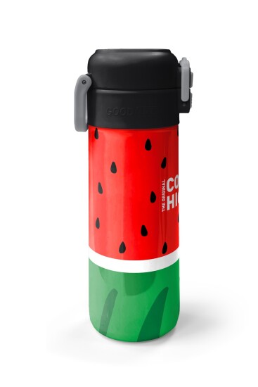 Coral High Kids Kırmızı Yeşil Karpuz Desenli Pipetli ve Direkt İçim Çelik Termos 500 ml 31866 - 5