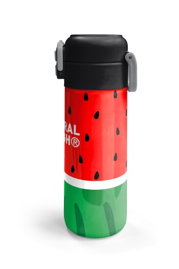 Coral High Kids Kırmızı Yeşil Karpuz Desenli Pipetli ve Direkt İçim Çelik Termos 500 ml 31866 - 6